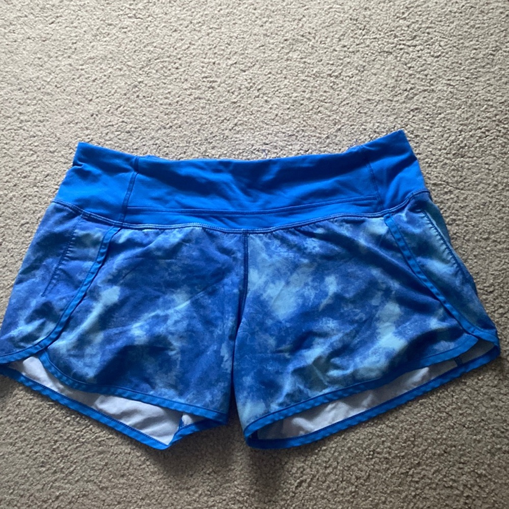 Blue multicolored lululemon shorts